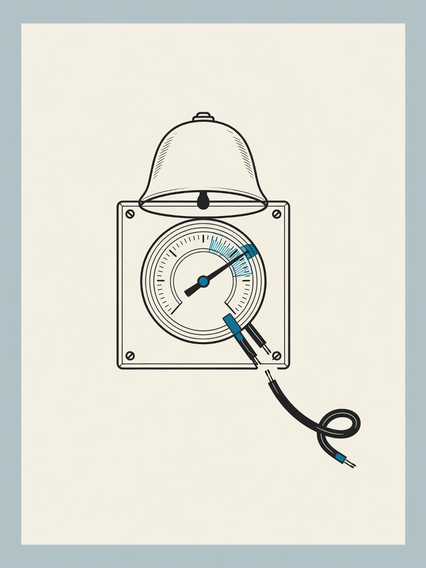 A silent alarm gauge with its bell wire cut